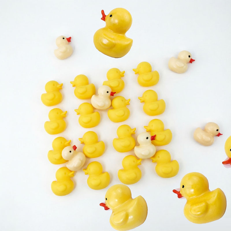 Baby Food Tray - 3D-Enten-Silikonform für Seifenherstellung, Cartoon-Tier-Wachsschmelzen, Babyparty-Dekoration, Eiswürfelform,