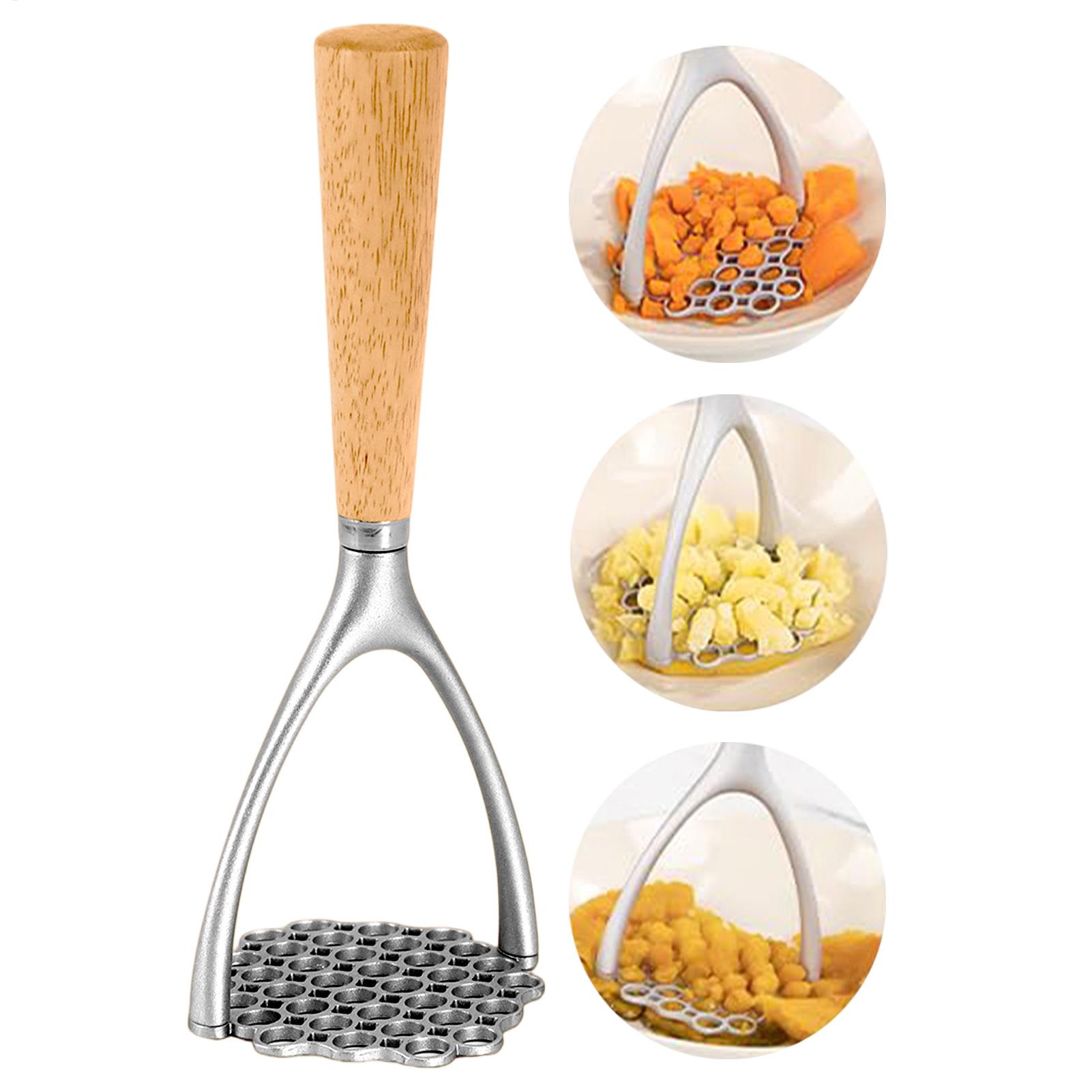 Baby Food Avocado - Kartoffelstampfer aus Edelstahl mit Holzgriff, professioneller