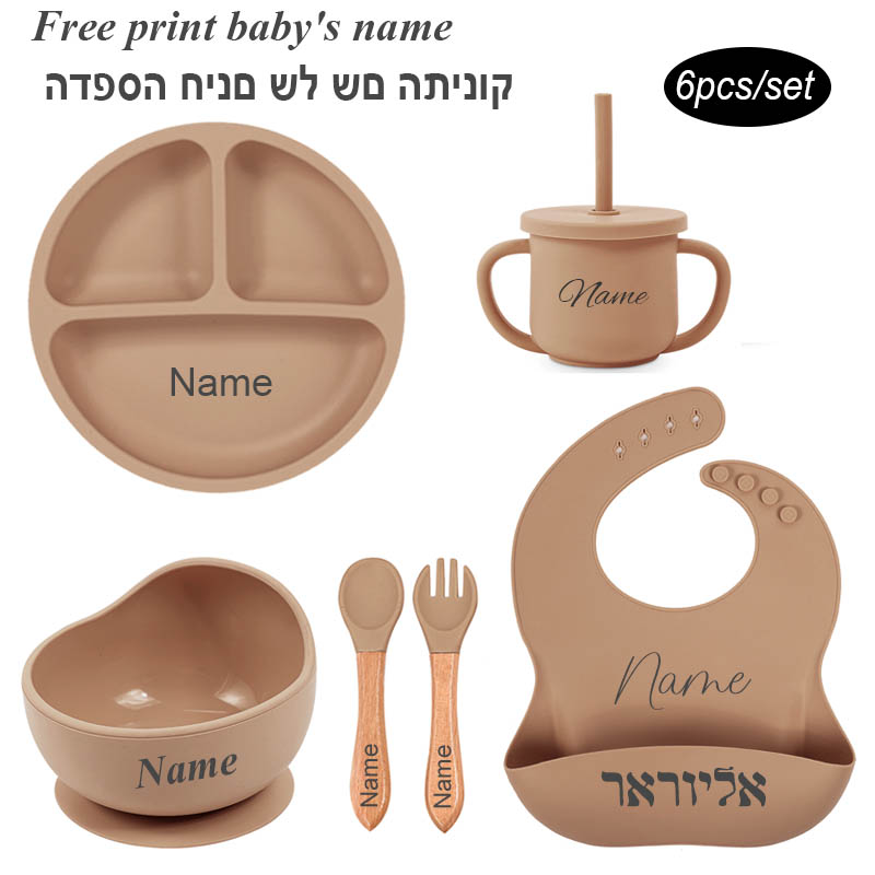 Baby Food Tray - 6Pcs Baby Fütterung Set Kostenloser Personalisierte