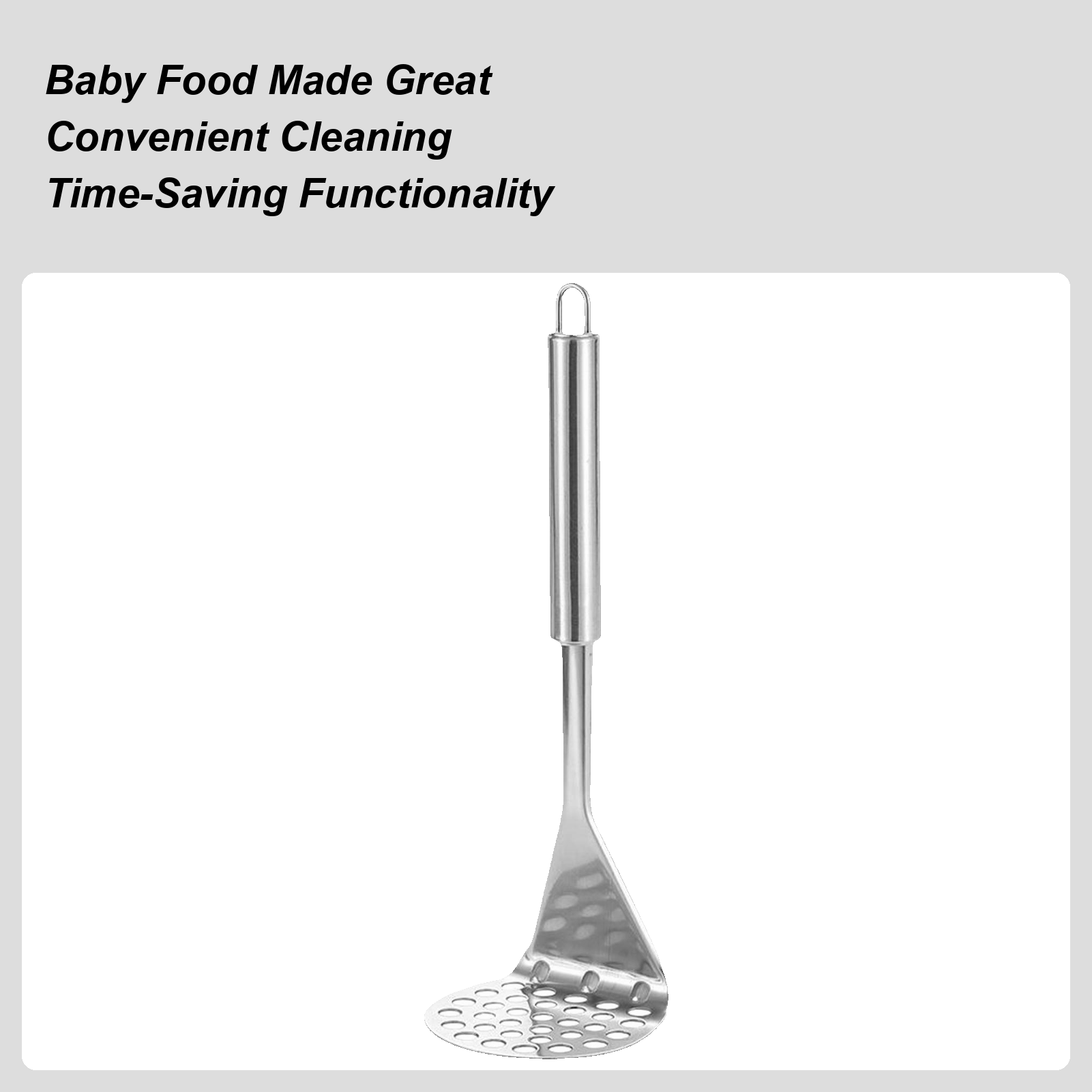 Baby Food Avocado - Kartoffelstampfer aus Metall, Avocado-Smash-Werkzeug, Edelstahl, rutschfest,