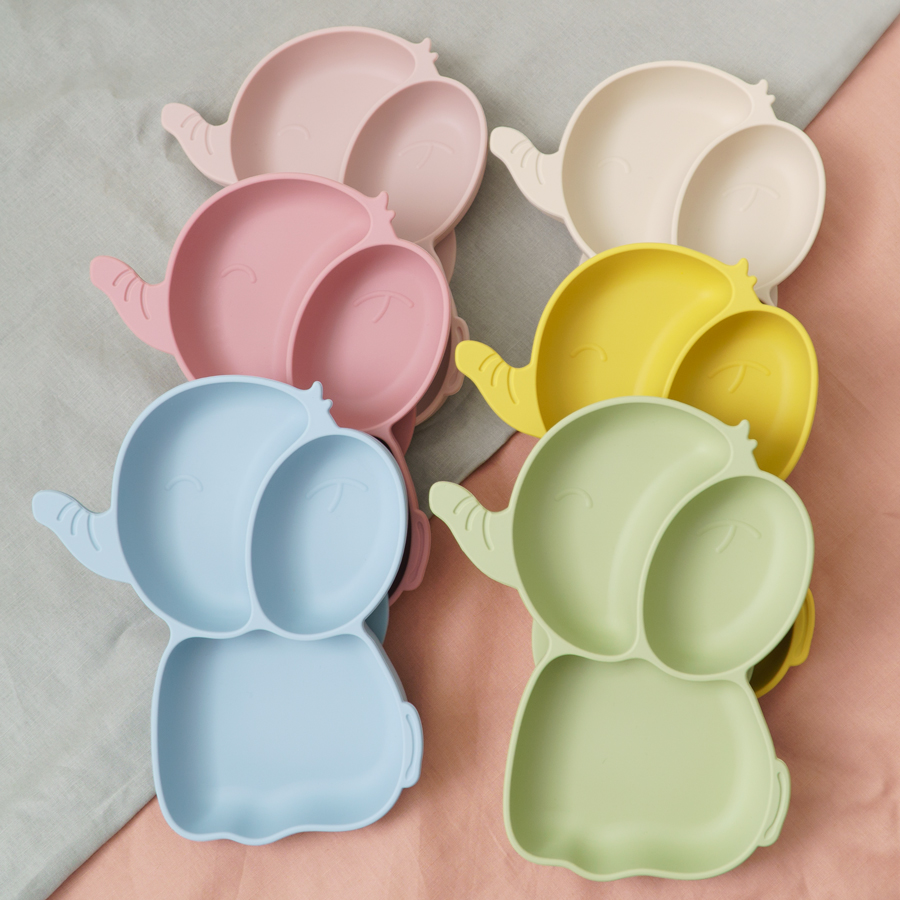 Baby Food Tray - 1PCS Baby Silikon Esszimmer Gerichte Platte
