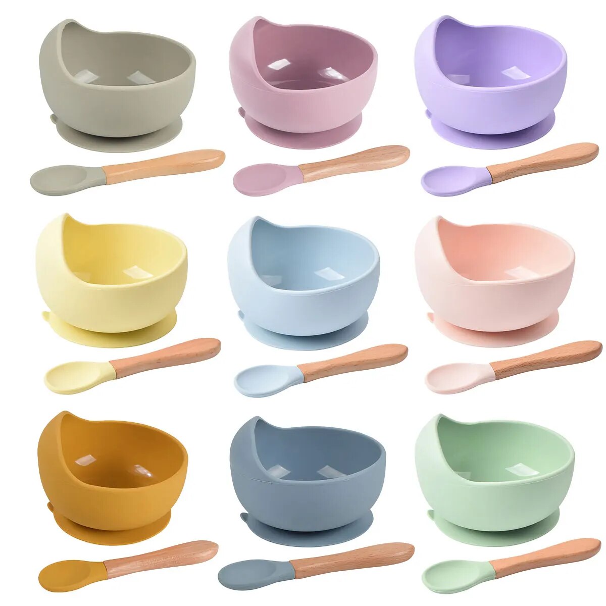 Baby Food Tray - 2 Stück Silikon Baby Fütterung schüssel