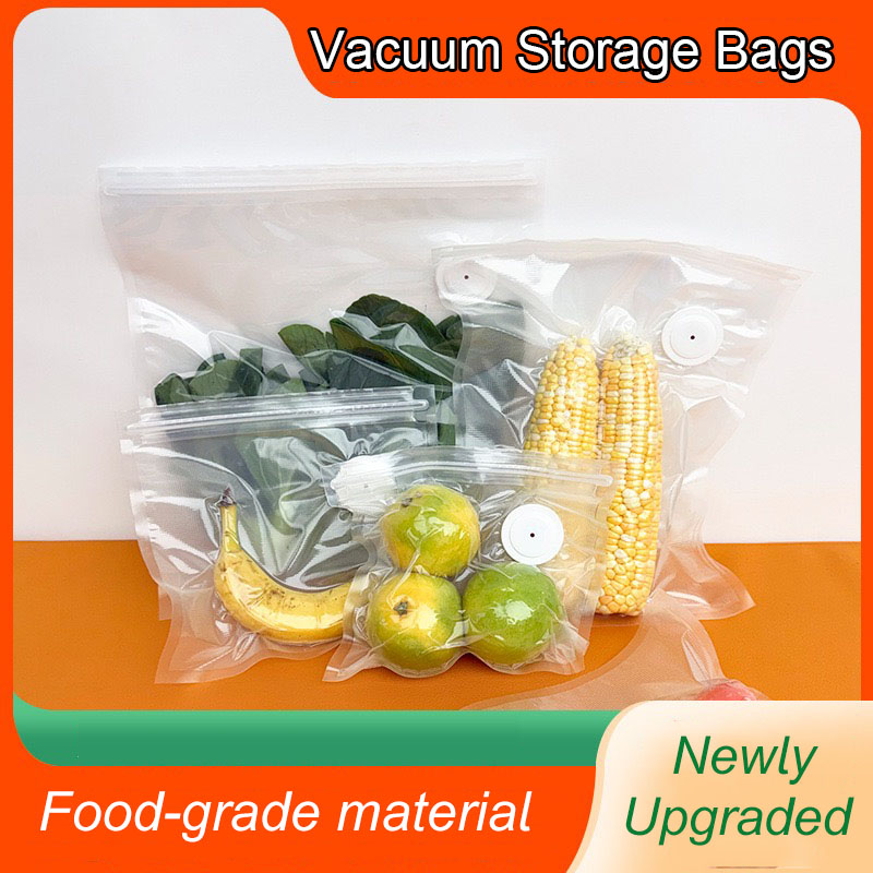 Food Pouch Reusable - Neue wiederverwendbare Luft-Vakuum-Aufbewahrungsbeutel für Küche, Gemüse,