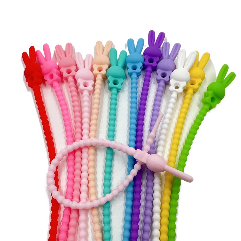 Food Pouch Reusable - 10Pcs Blume Stern Silikon Kabel Organizer