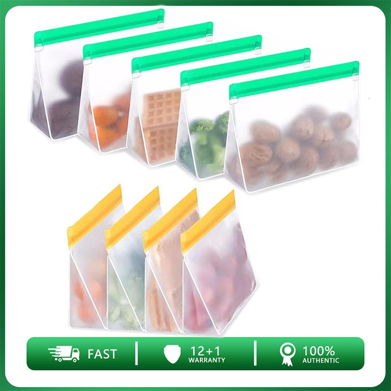 Food Pouch Reusable - Wiederverwendbare Aufbewahrungstasche für Lebensmittel, Upgrade, auslaufsicher,