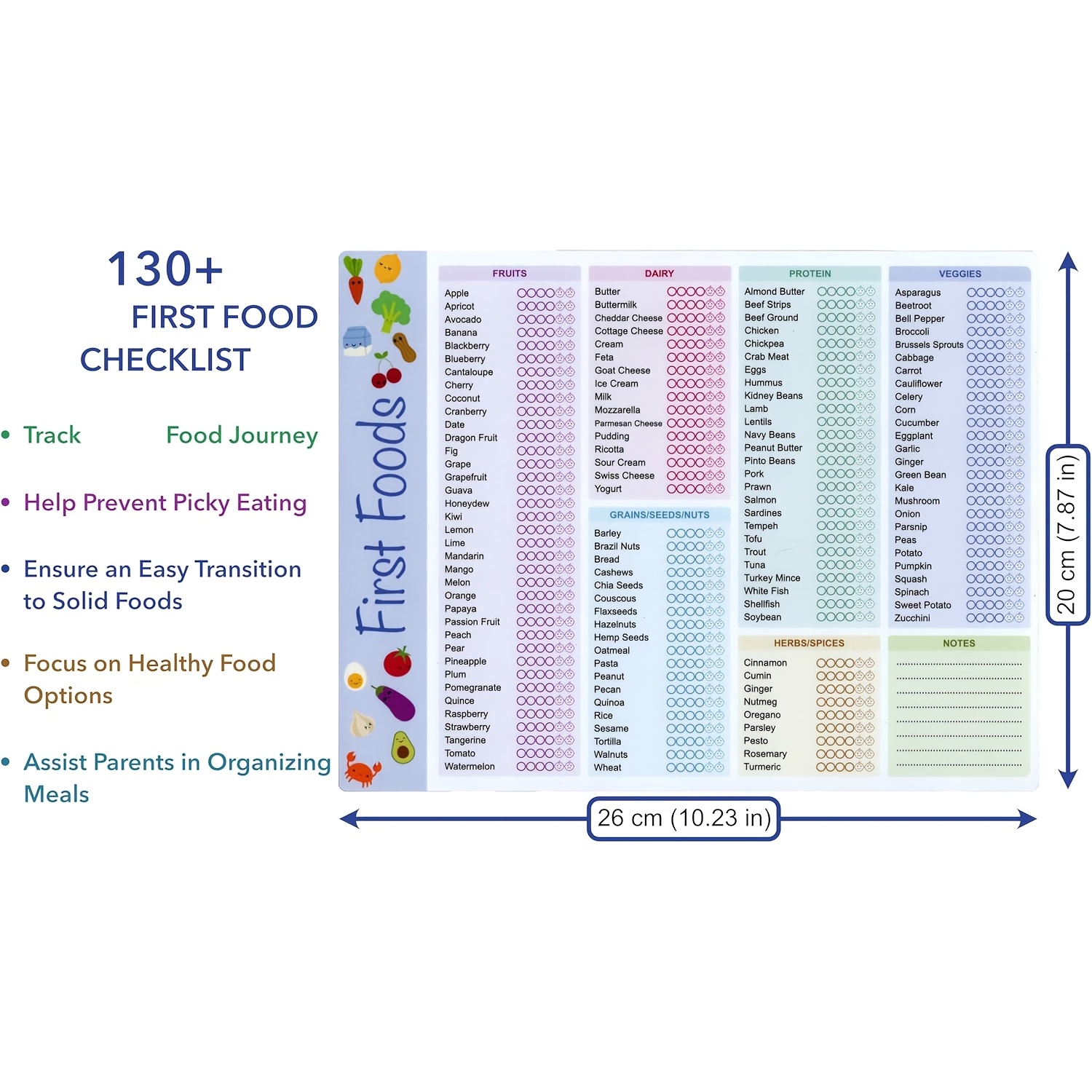 Baby-Erstkost-Tracker, Hochwer – Baby Food Checklist Bewertung und Preis
