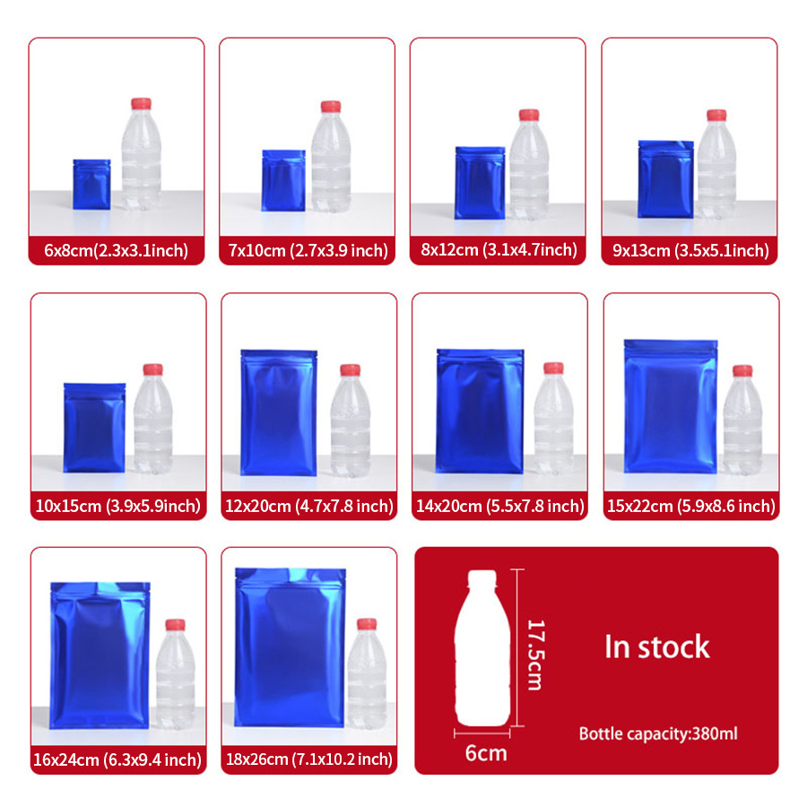 100 Stück matte blaue Folien-R – Food Pouch Reusable Bewertung und Preis