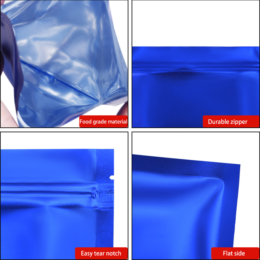 100 Stück matte blaue Folien-R – Food Pouch Reusable Bewertung und Preis